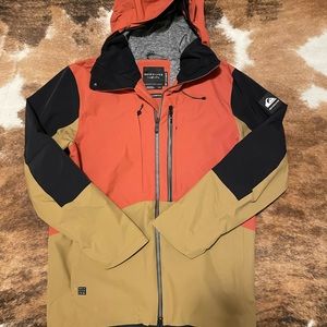 NWOT quicksilver burnt orange/tan/black coat